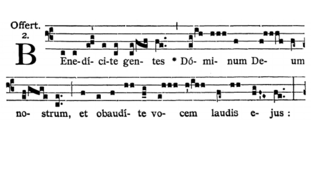 Benedicite gentes, григорианский хорал, григорианский хор базилики Св. Екатерины, Санкт-Петербург