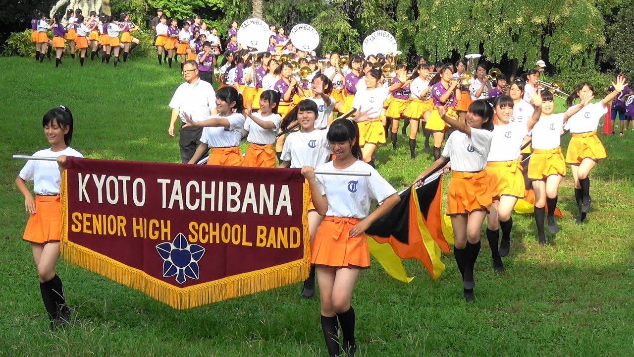 京都橘高校吹奏楽部  サンガ応援パレード「Sound correction version」「4ｋ」Kyoto Tachibana SHS Band