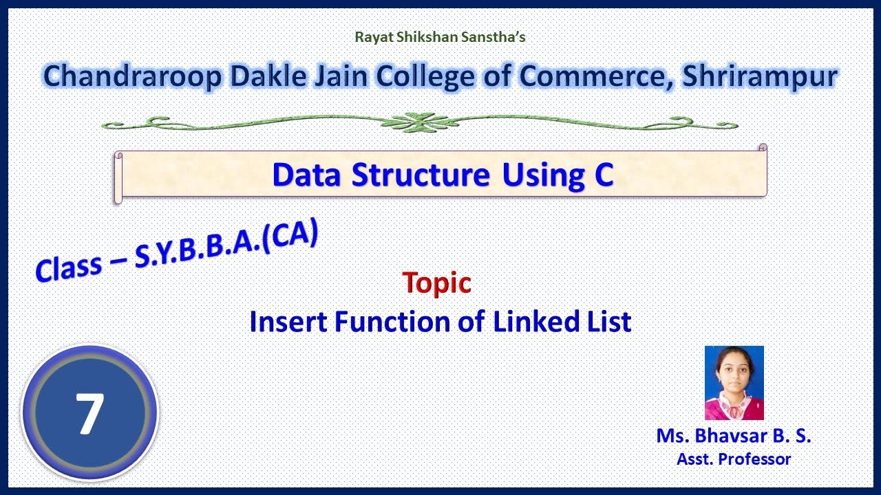 Insert Function of Linked List