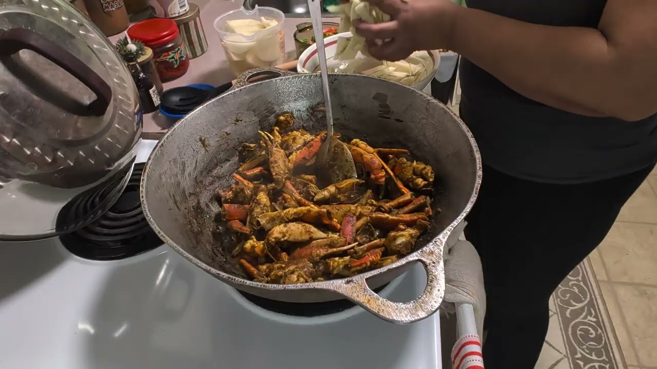 # crab Curry  enjoying the Christmas