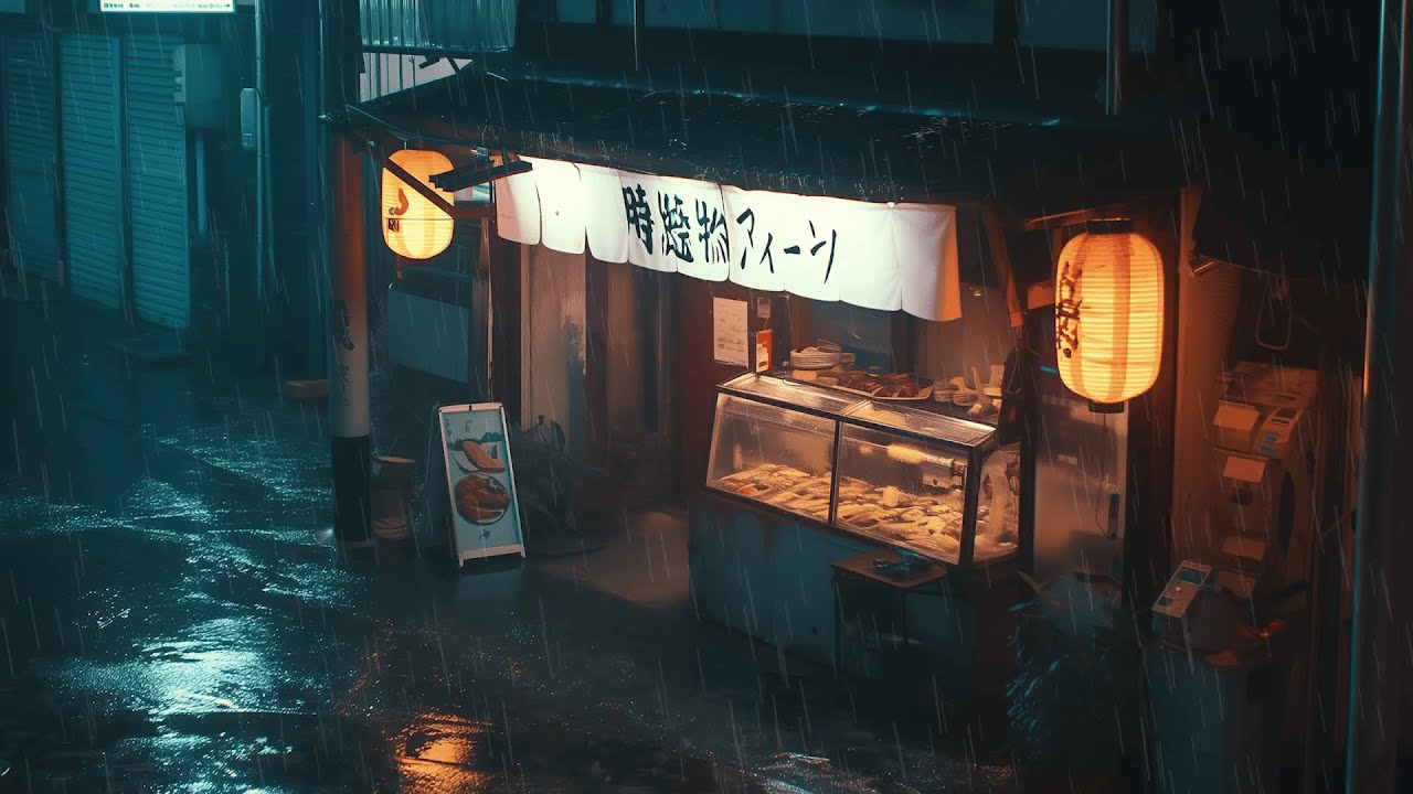 The city slows down 🌙 Tokyo rain and steady lofi rhythms for people awake past midnight