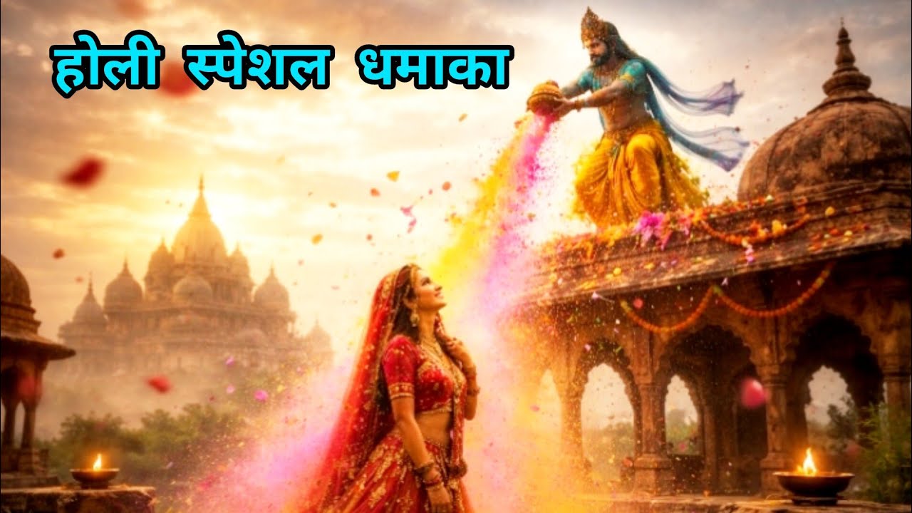 होली स्पेशल धमाका💥कृष्ण भजन रंग डाल गयो #holispecial #holispecialbhajan  @Meghakirtan 
