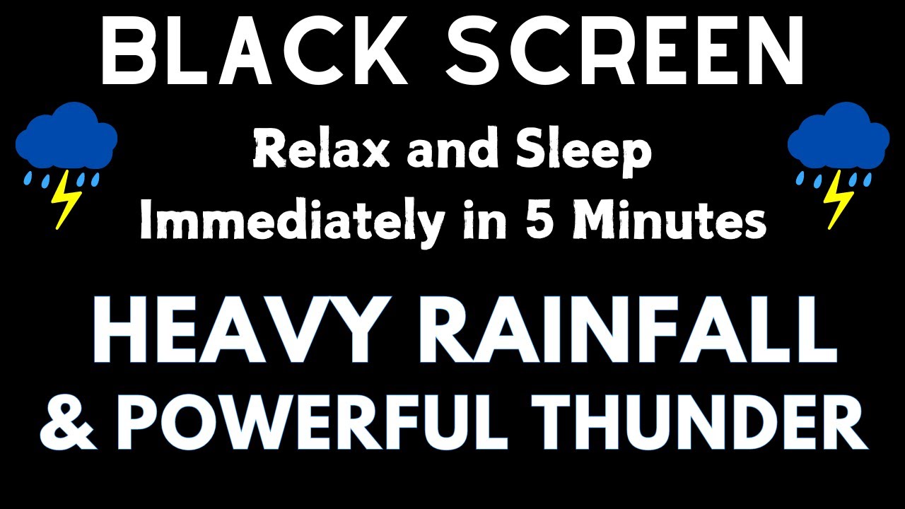 Drift Off to Sleep with Thunderstorm Rainfall Sounds