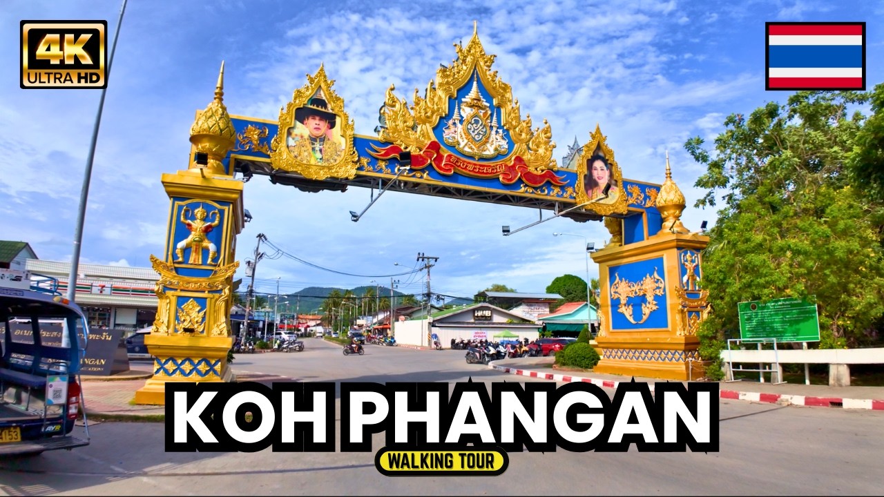 Koh Phangan, Thailand Walking Tour | Exploring Thong Sala in Rainy Season | July 2025