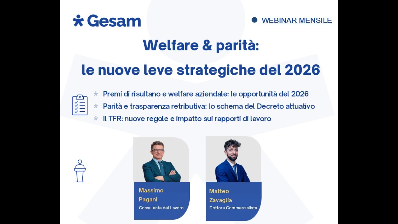 Webinar Welfare & Parità Le nuove leve strategiche del 2026
