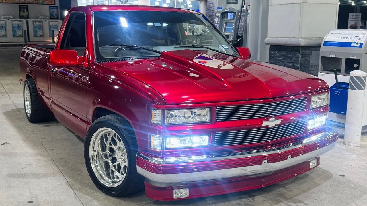 This is my Candy Red Chevy OBS 🔥/ FIRST YOUTUBE VIDEO 