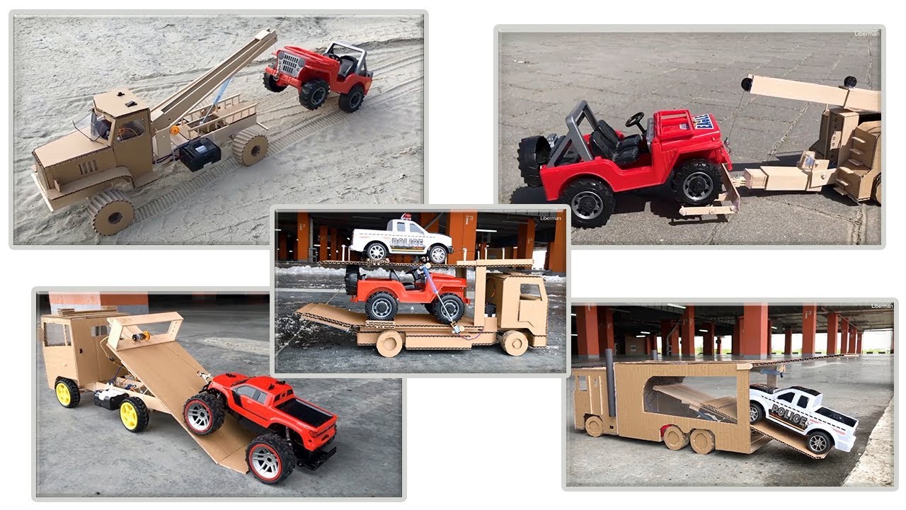 TOP 5 Tow Trucks from cardboard