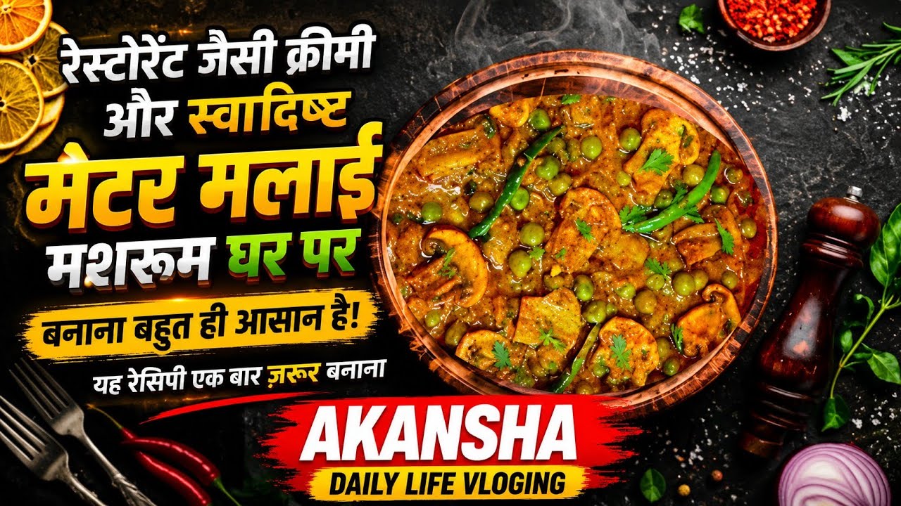 Matter masroom recipe|#food #foodlover #recipe #cooking #viral |(DAY19/365)