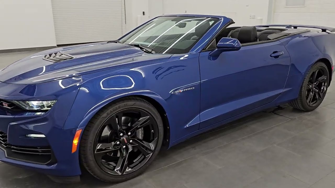 2021 CHEVROLET CAMARO CONVERTIBLE 2SS RIVERSIDE BLUE METALLIC 6 SPEED 4K WALKAROUND 14513Z SOLD!