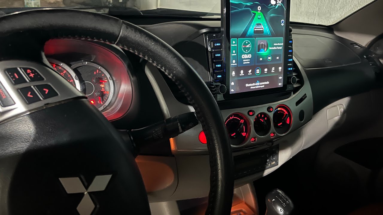 Instalação da multimídia tesla adark, na l200 Triton