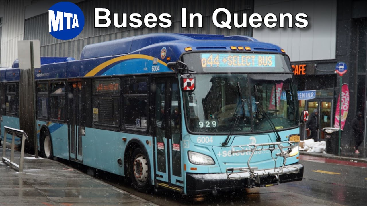 NYC MTA Buses In Queens At Jamaica Station