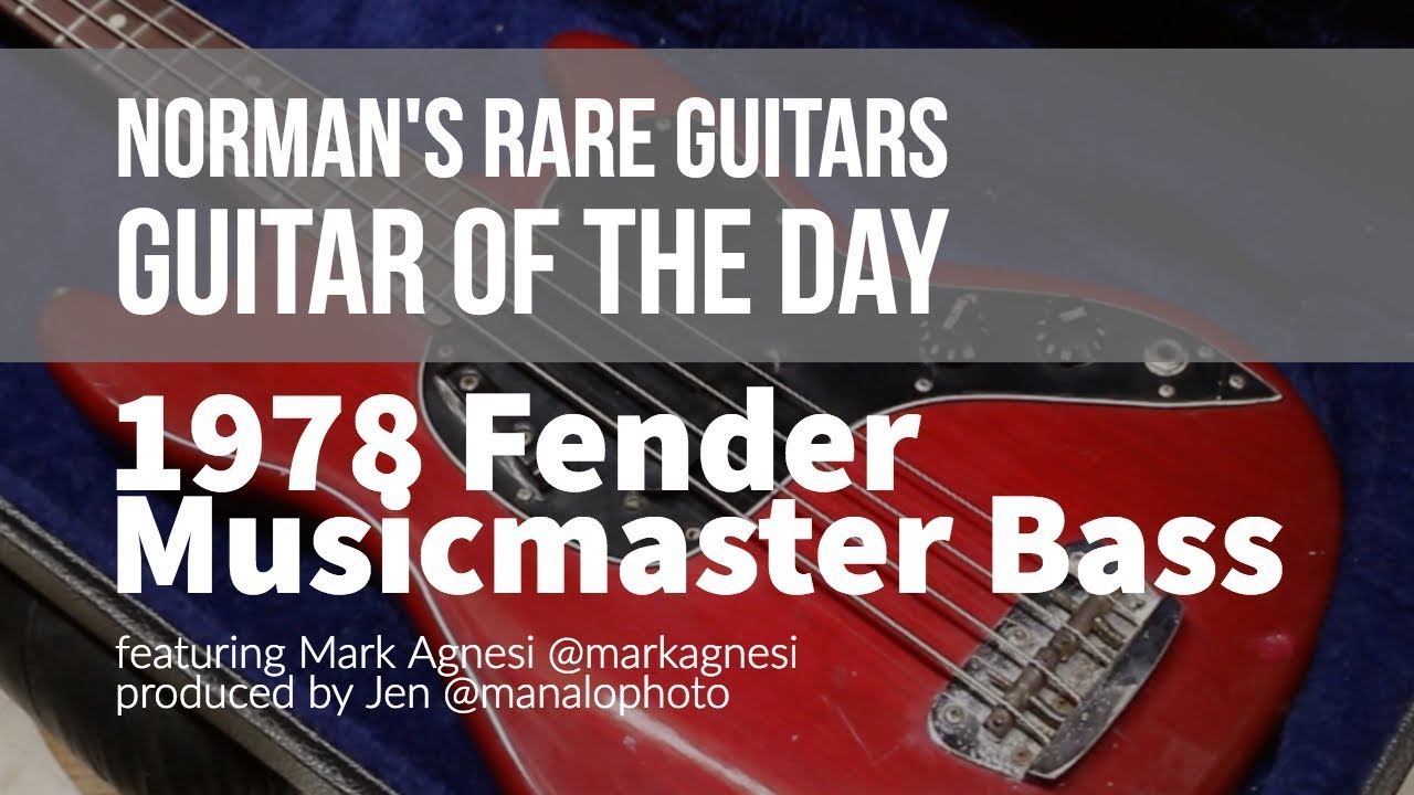 Norman's Rare Guitars - Guitar of the Day: 1978 Fender Musicmaster Bass