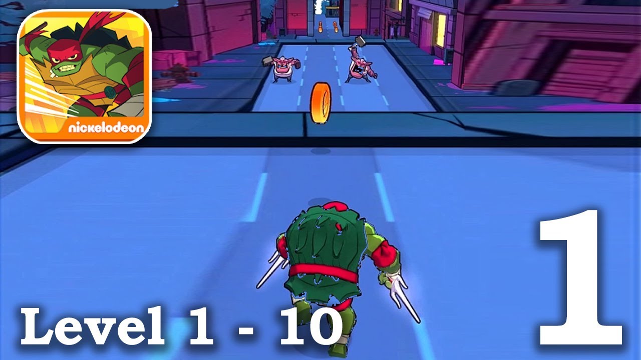 Rise of the TMNT: Ninja Run Gameplay Walkthrough (Android, iOS) - Level 1-10