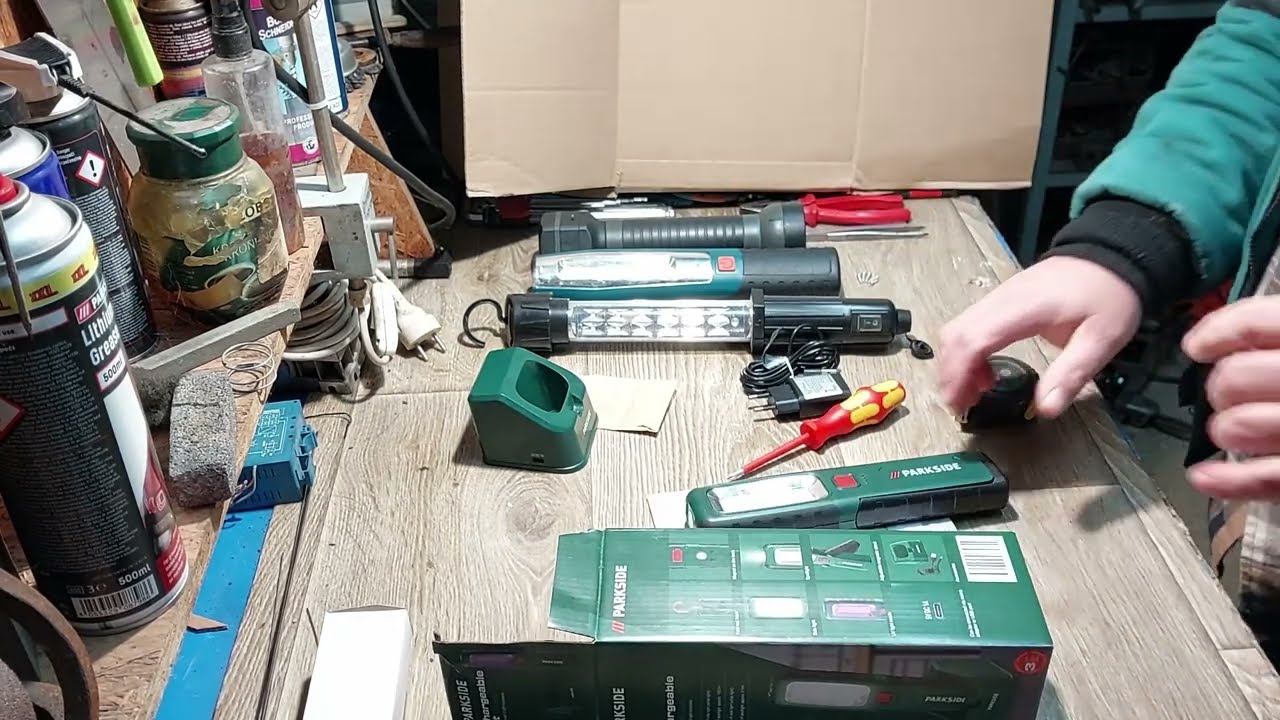 PARKSIDE® svítilna PASL 4000 B3  popis, rozbalovačka, reálný test, rozebrání atd.