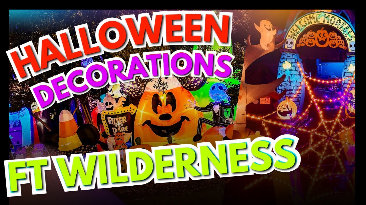 HALLOWEEN DECORATIONS at Disney's Fort Wilderness Campground 2023 | Crockett's Tavern New Menu