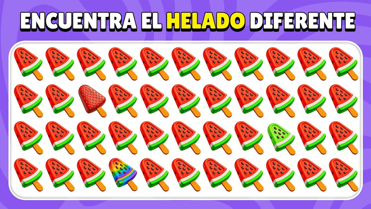 Encuentra el Emoji Diferente - Edición Helado 🍦🍨✨ | 40 Niveles Definitivos | Quiz Conejito