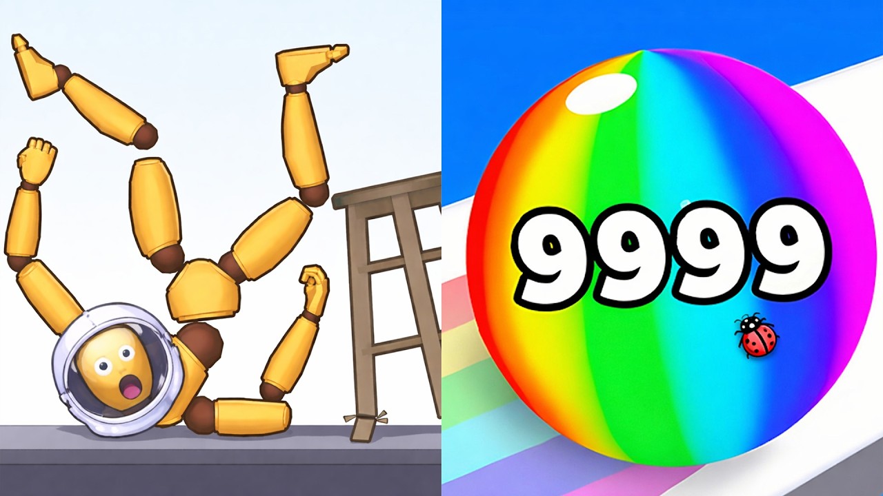 Kick & Break The Ragdoll Games vs Numbers Ball Blend Challenge All Levels Gameplay Android, iOS