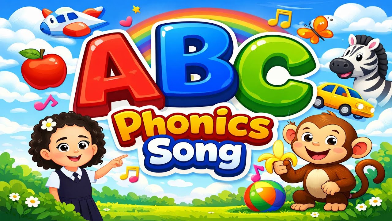 Песенка про фонетику ABC 🎵 | Изучаем звуки от A до Z для детей | Детские песенки