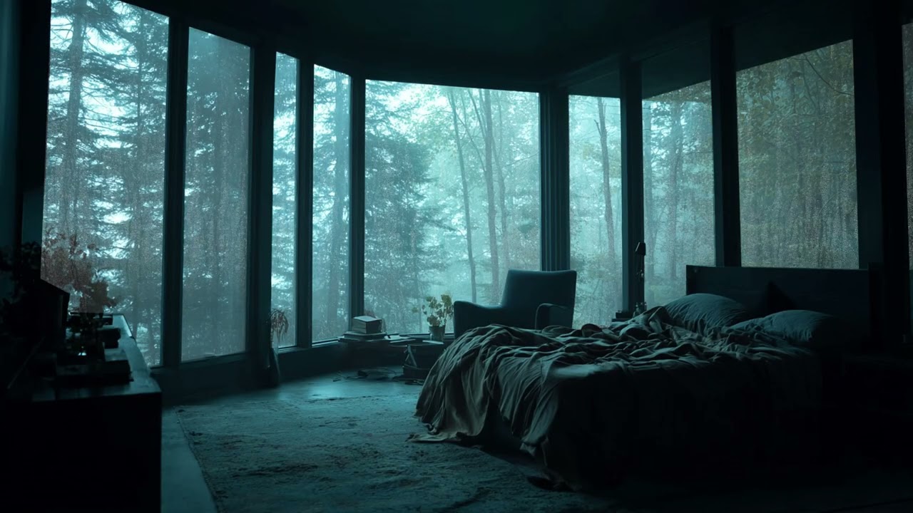 Focus Instantly: The Sound of Rain in the Deep Woods - Professional Bedroom Ambience 4K