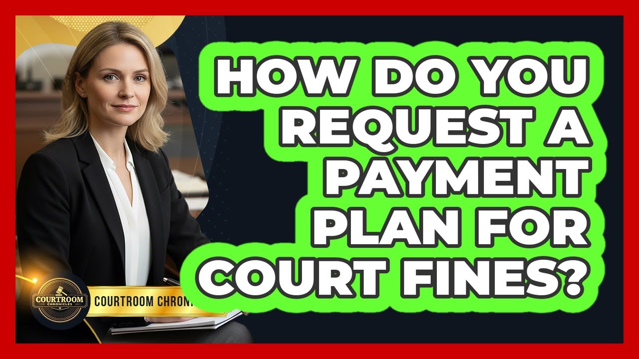 How Do You Request a Payment Plan for Court Fines?