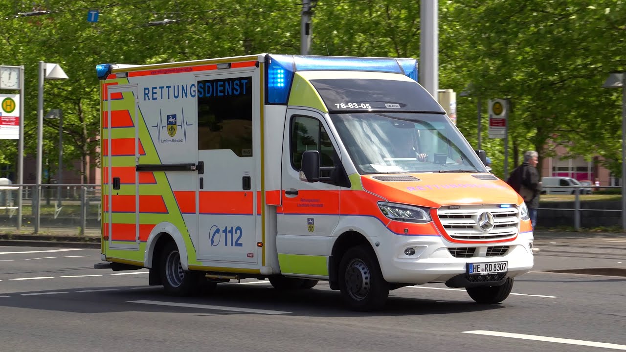 [MANV in BS] RTW Landkreis Helmstedt auf Einsatzfahrt während Übung in Braunschweig