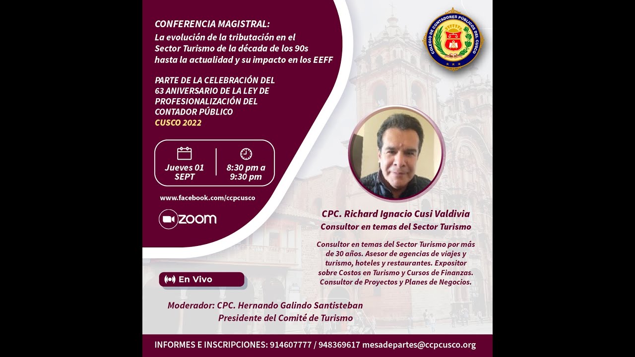 Conferencia: La evolución de la tributación en el Sector Turismo de los 90s hasta la actualidad