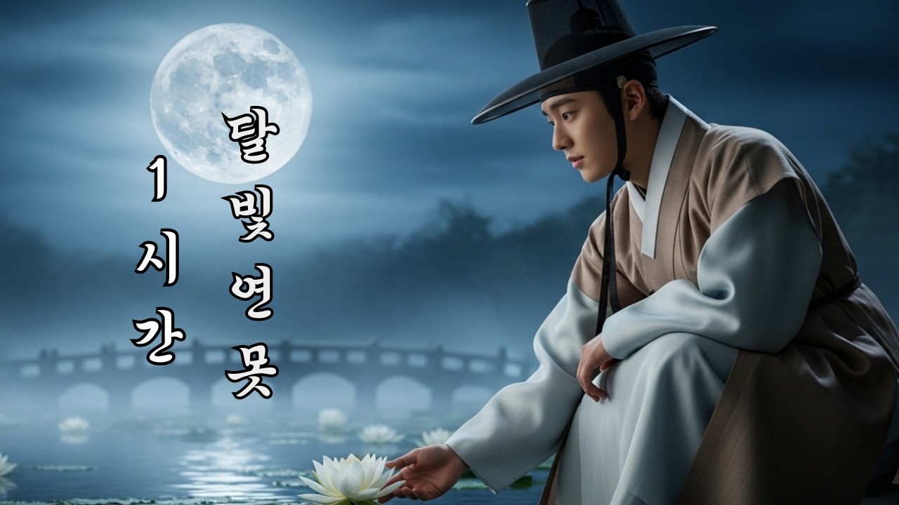 Moonlight Lotus Pond — 1 Hour Calm Sleep Meditation | Joseon Night Ambience l