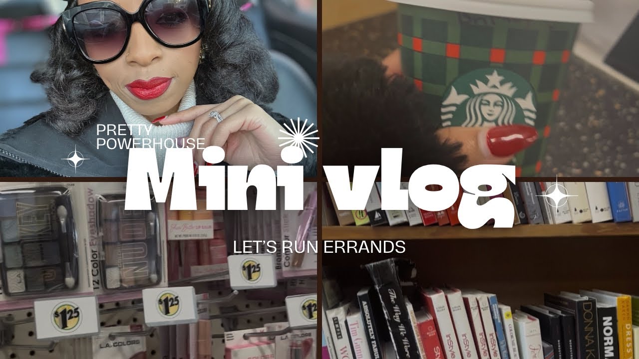 Mini vlog | Starbucks, Dollar Tree, Bookstore | Pretty Powerhouse 🩷✨