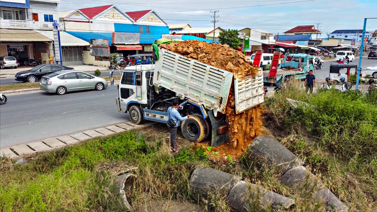 Start New Project!! Landfill Delete forestry Using Bulldozer with 5ton Trucks