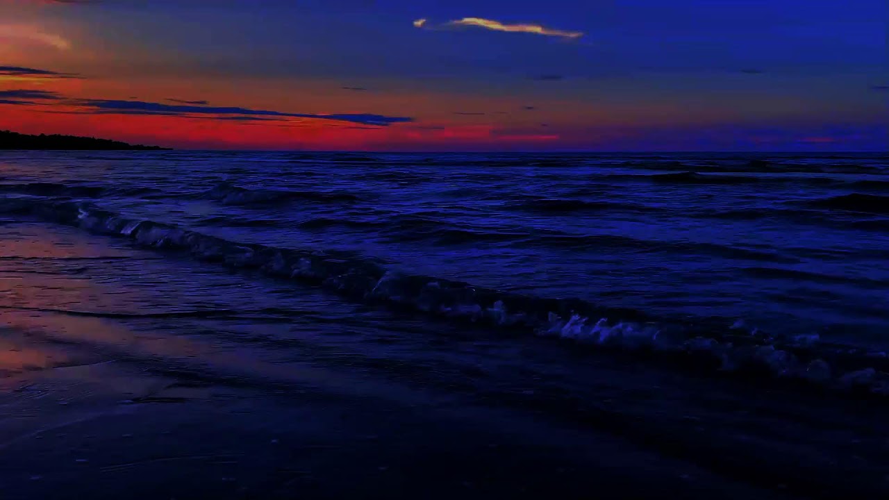 Ocean Sounds for Deep Sleep with Beach Sounds and Nighttime Beach Atmosphere