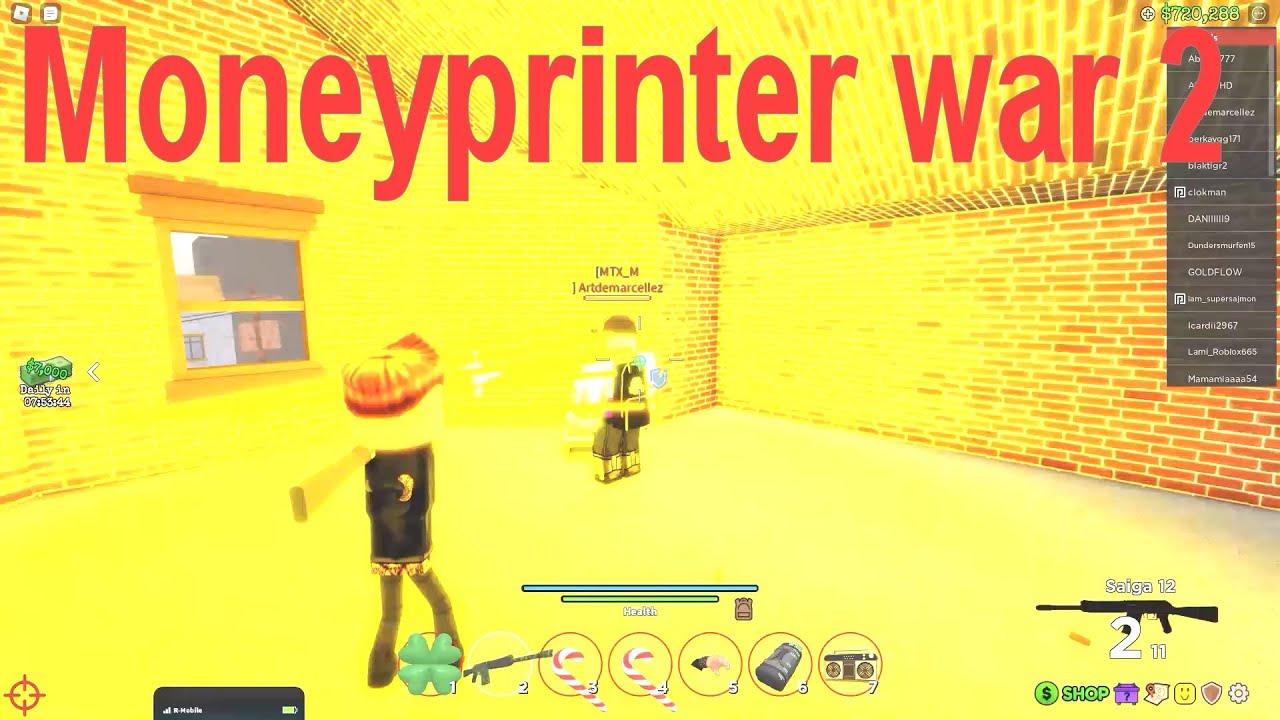 Roblox - OHIO - Moneyprinter WAR 2