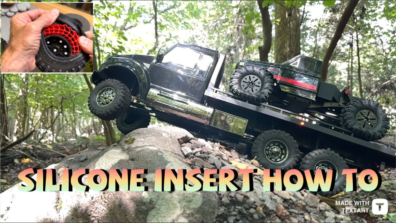 Traxxas Crawler Hauler Silicone tire inserts on stock wheels