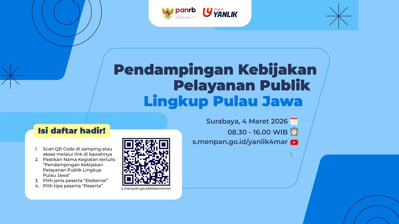 Pendampingan Kebijakan Pelayanan Publik Lingkup Pulau Jawa