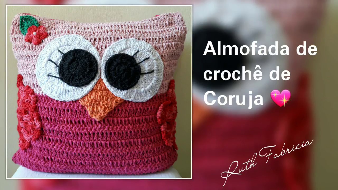 Almofada de crochê, de Coruja 💖