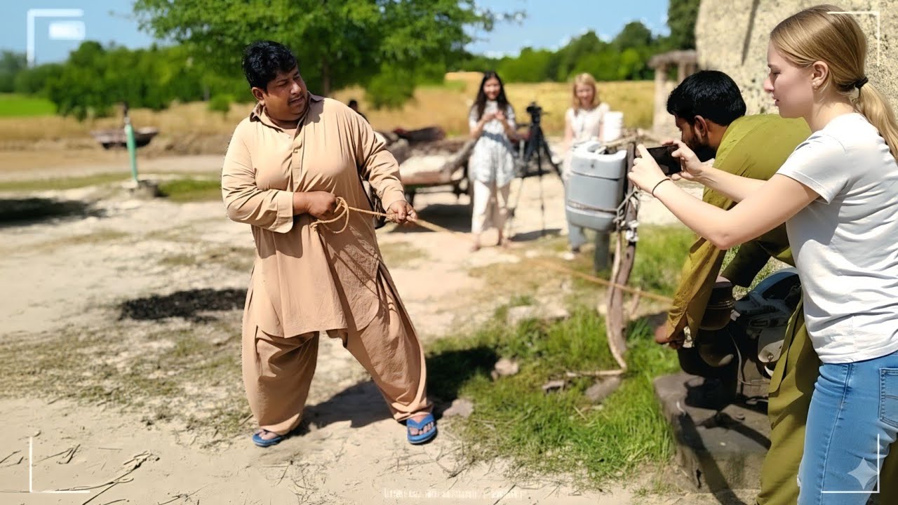 Two Men Start a Diesel Engine Using Only a Rope | Traditional Village Method