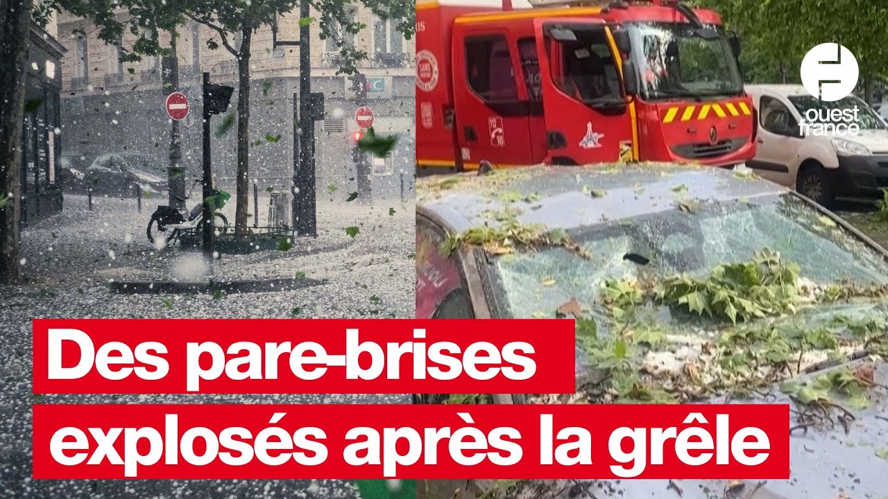 Orage de grêle à Paris : des véhicules endommagés