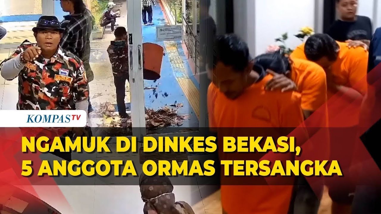 Anggota Ormas Ngamuk hingga Nyampah di Kantor Dinkes Bekasi, Polisi Tetapkan 5 Tersangka