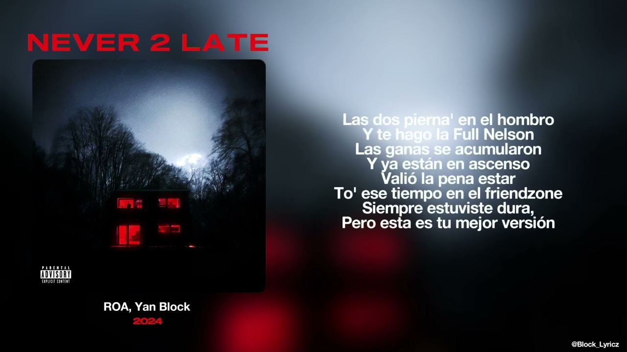 Letra // NEVER 2 LATE - ROA, Yan Block | PRIVATE SUITE