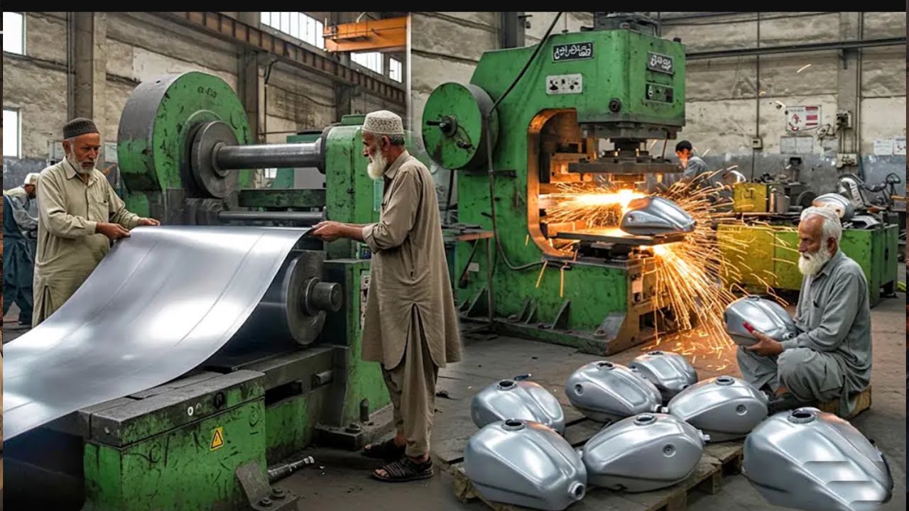 Incredible Manufacturing Process of Motorcycle Fuel Tanks From Raw Materials 