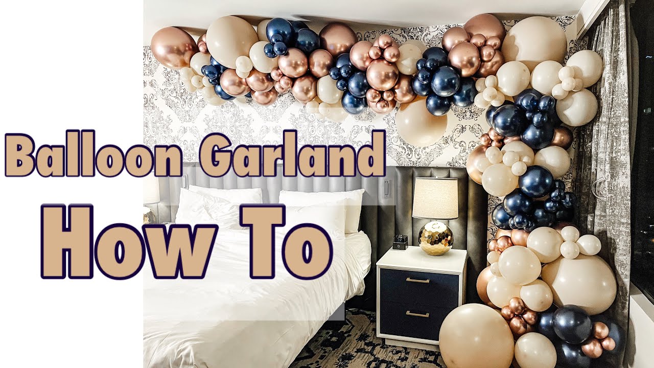 Мастер-класс по созданию большой гирлянды из воздушных шаров | Подвешивание без подставки