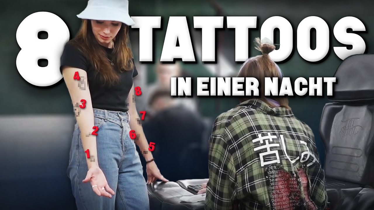 BIG Tattoo Stream! 😮 Ich lasse mir 8 neue Tattoos stechen!
