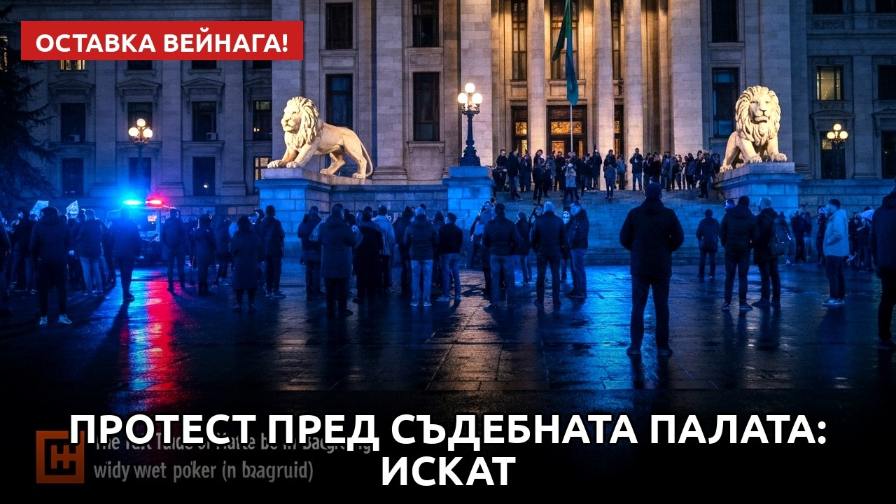 Протест пред Съдебната палата: Искат оставката на Сарафов