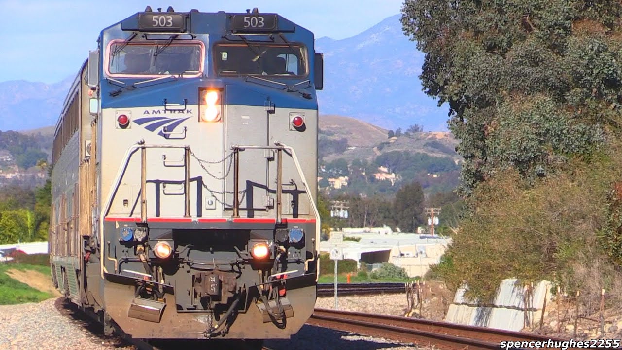 AMTRAK Trains in Southern California (Winter 2016)