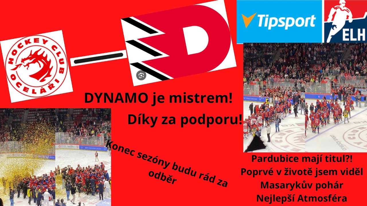 Třinec-Pardubice Titulov&yacute; z&aacute;pas! Posledn&iacute; TELH z&aacute;pas sez&oacute;ny?!! Dynamo je Mistrem!!!