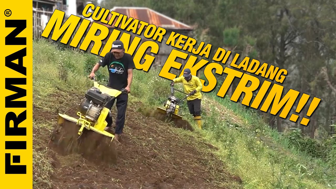 Cultivator Double Gardan FIRMAN kerja di LADANG MIRING EKSTRIM Bromo! pakai FTL520 yang lebih ringan