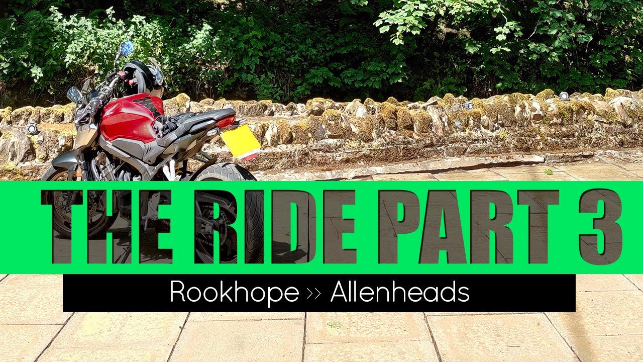 Rookhope to Allenheads motorcycle ride - featuring a Honda CB650R with quickshifter - Raw sound