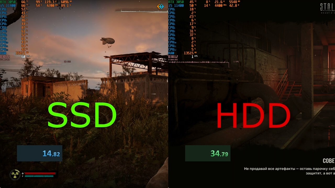SSD VS HDD - S.T.A.L.K.E.R. 2: Heart of Chornobyl
