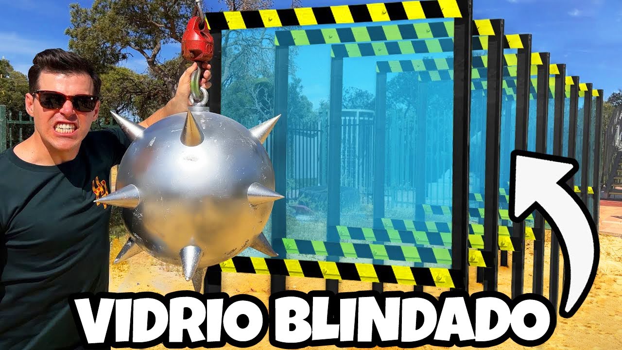 ¿Cuántos cristales a prueba de balas pueden detener esta bola de demolición?