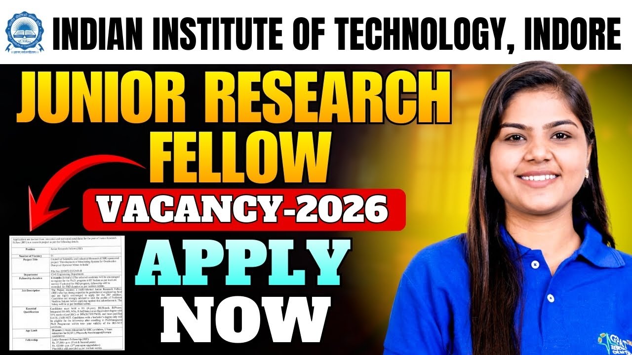 IIT Indore JRF Recruitment 2026 – Eligibility, Fellowship & Application Details 