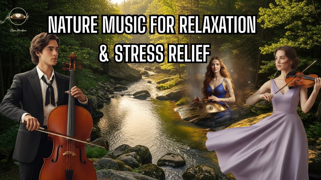 Handpan, Cello & Violin | Cinematic Nature Music by the Stream (Relaxation & Stress Relief)